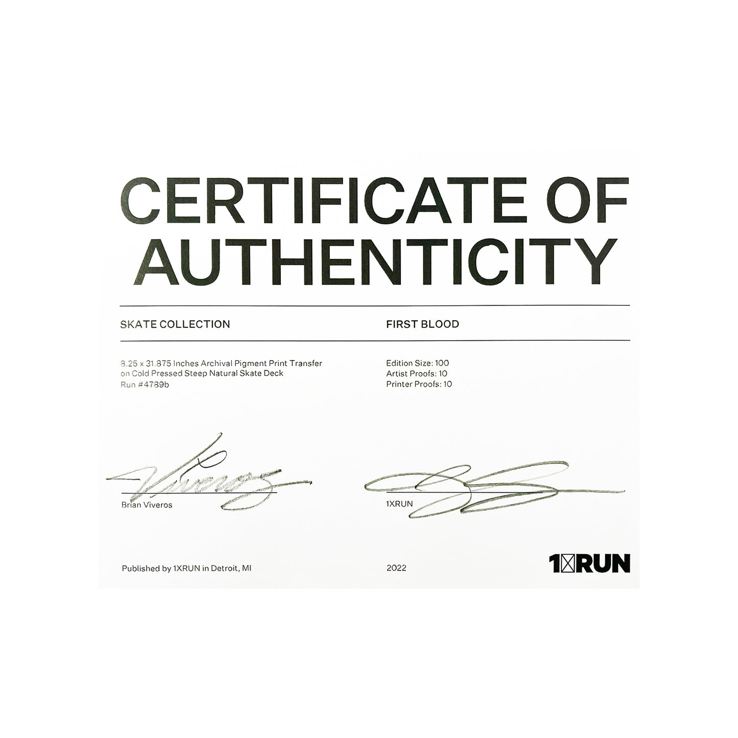 BRIAN VIVEROS '1942' + 'First Blood' (2022) Skateboard Deck Set