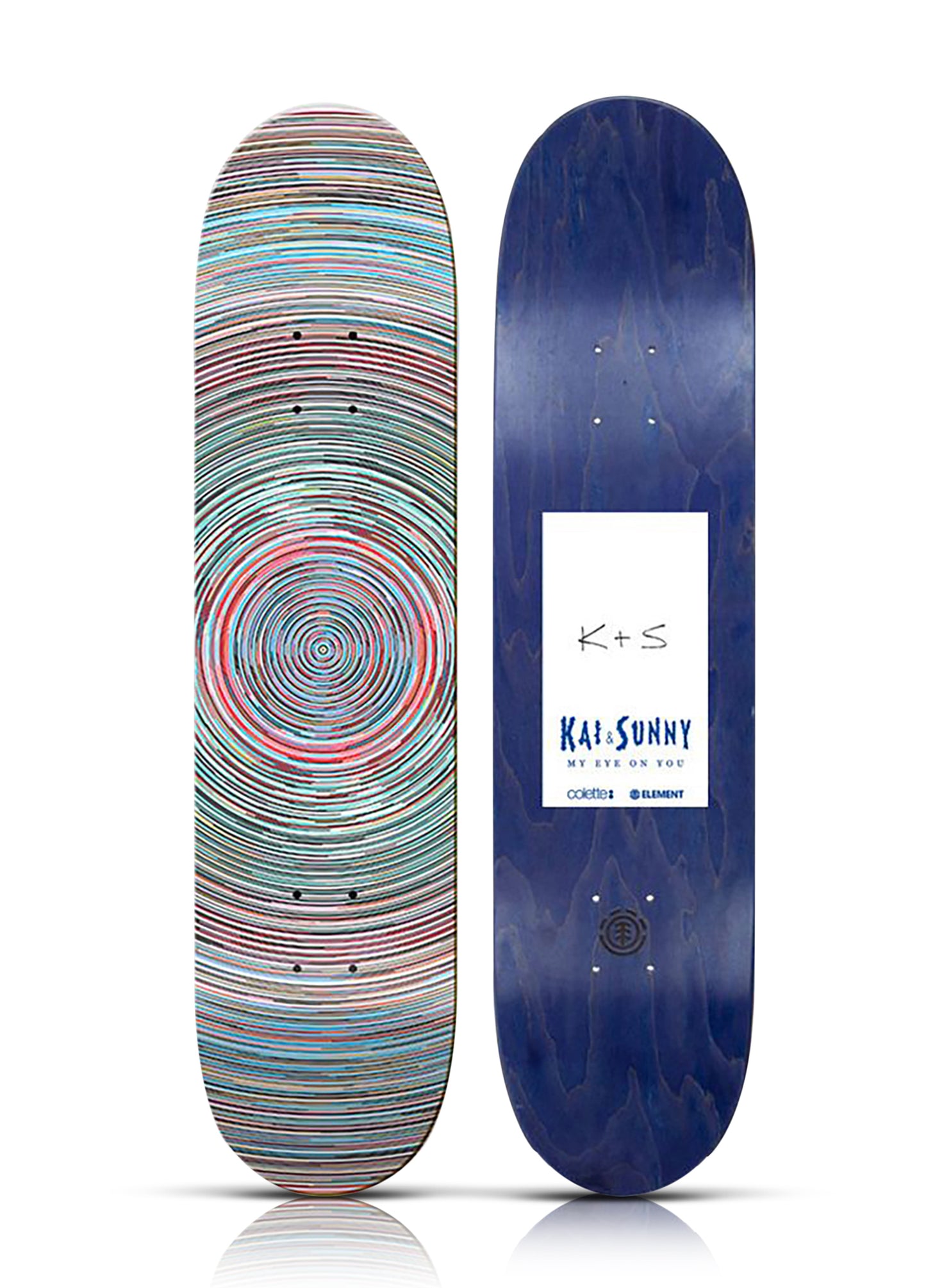 KAI + SUNNY 'Element x Colette' (2016) Rare Quadriptych Skateboard Deck Set