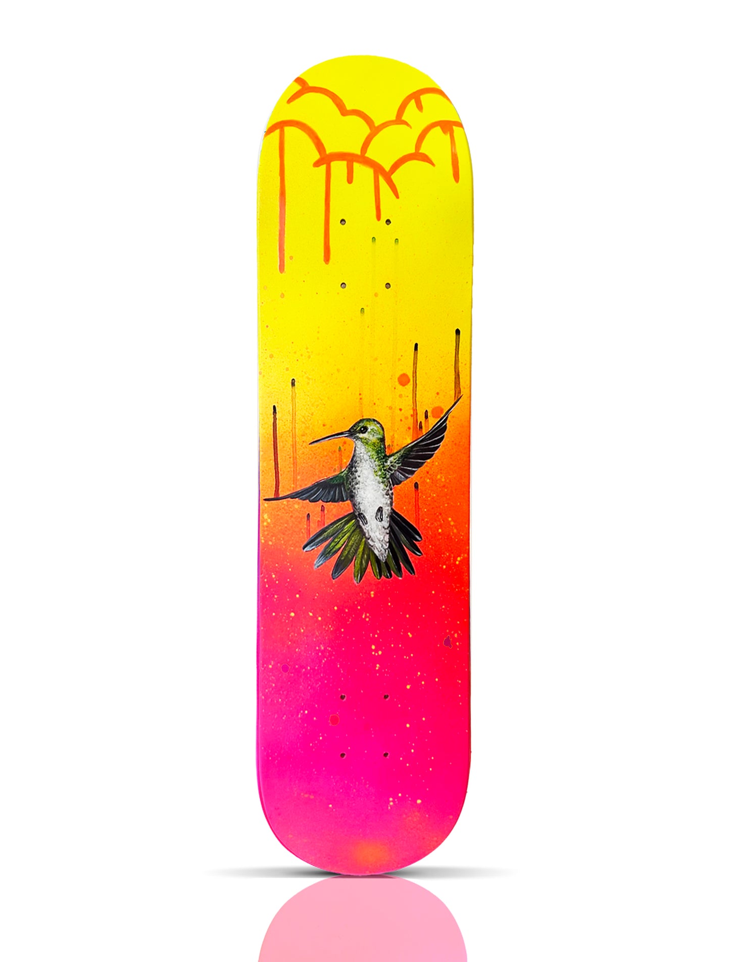LOUISE McNAUGHT 'Mangrove Hummingbird' (2025) Original on Skateboard Deck