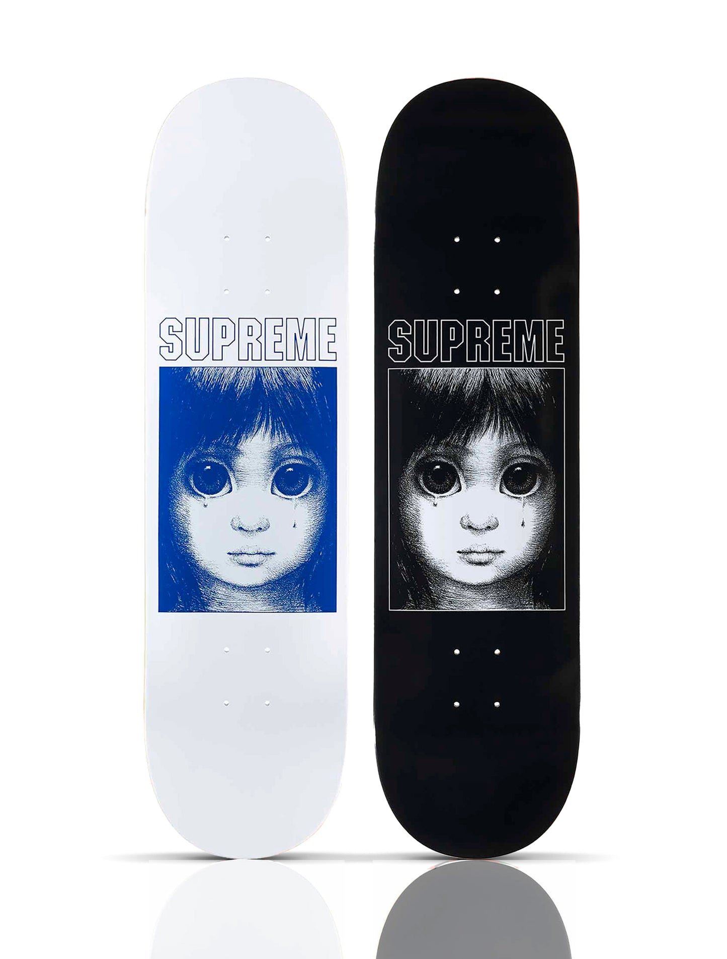 MARGARET KEANE x SUPREME 'Teardrop' (2024) Diptych Skateboard Deck Set