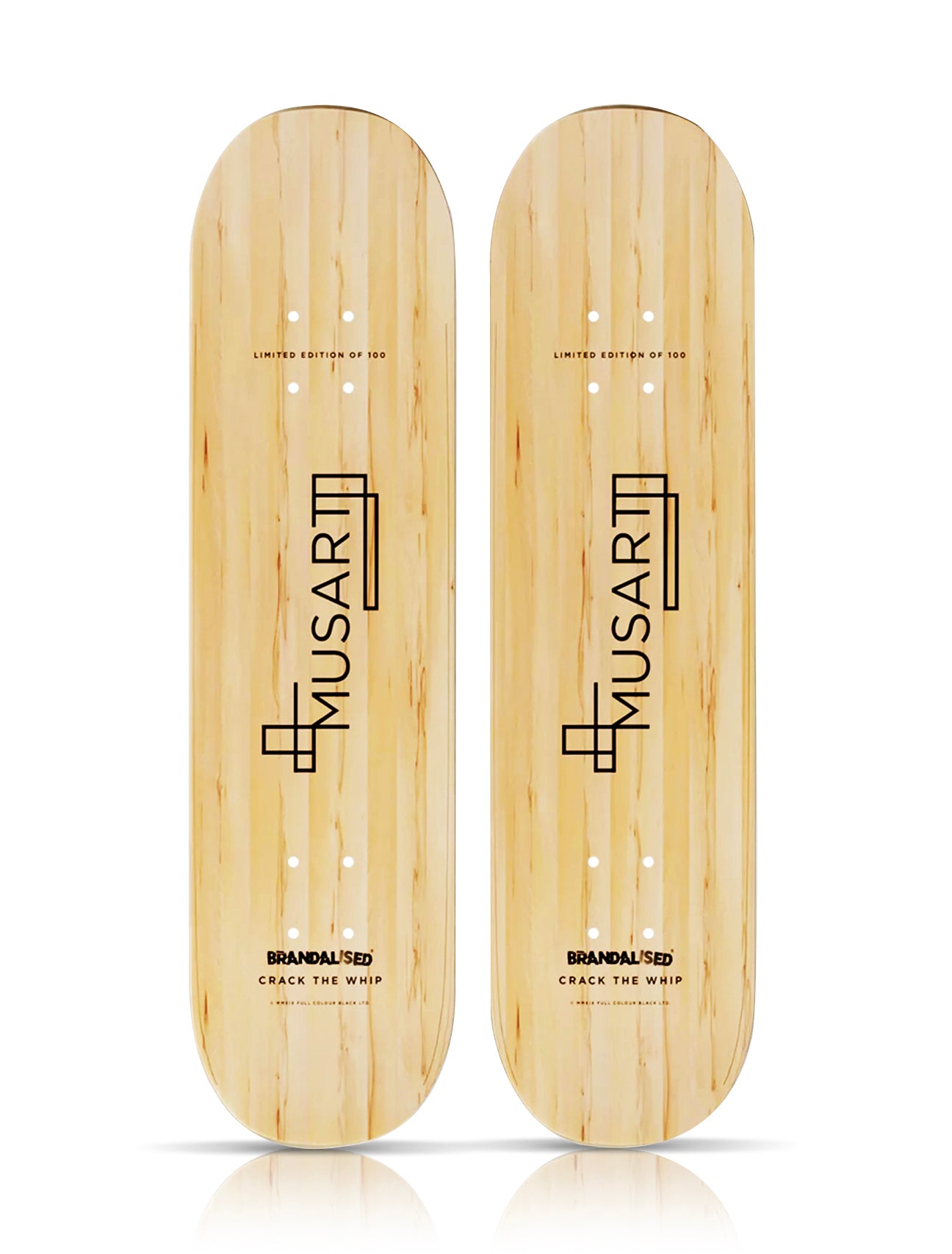 BANKSY (after) 'Graffiti is a Crime' (2019) Diptych Skateboard Deck Set