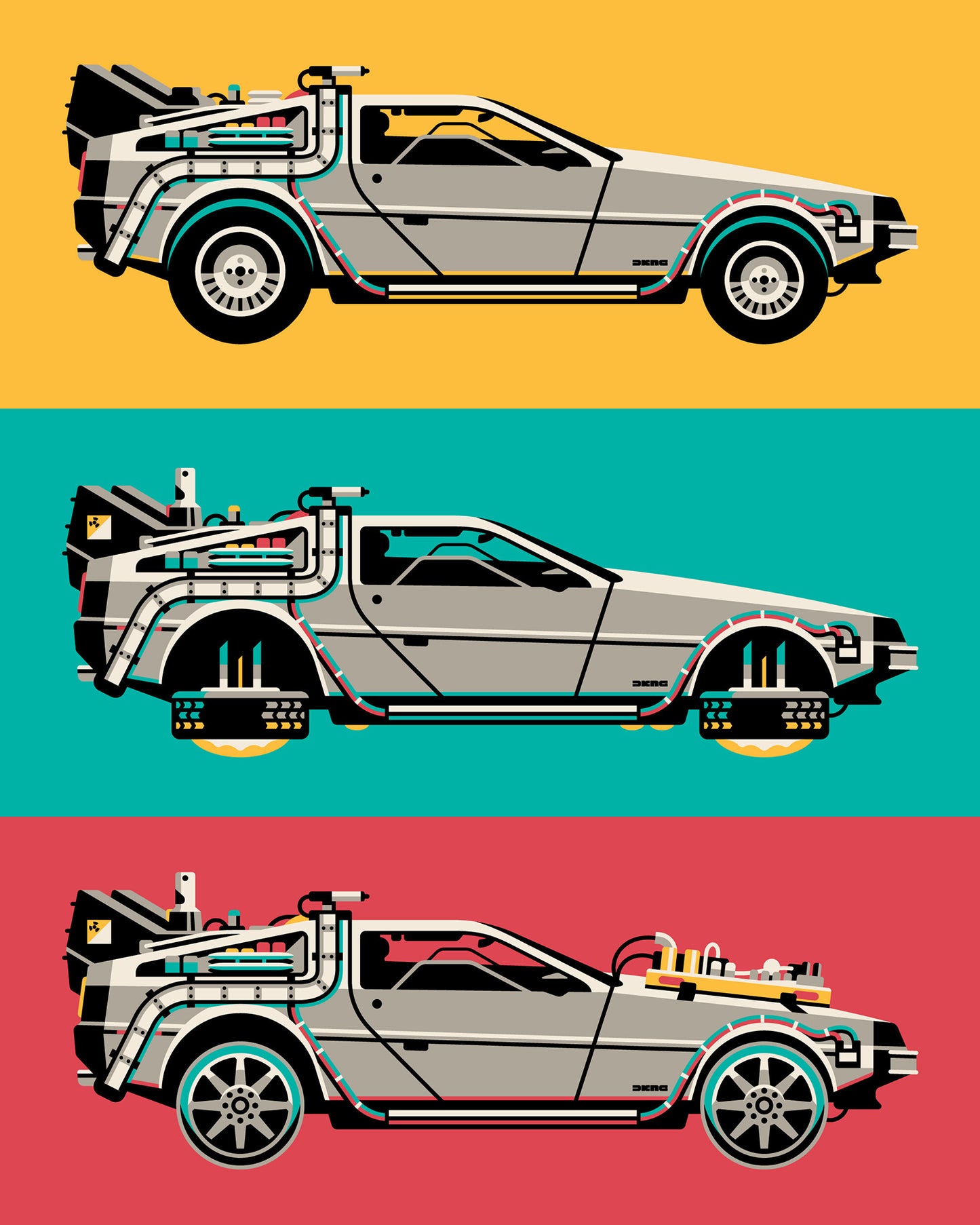 BACK to the FUTURE x 3DRetro 'DeLorean' (2020) Skateboard Deck