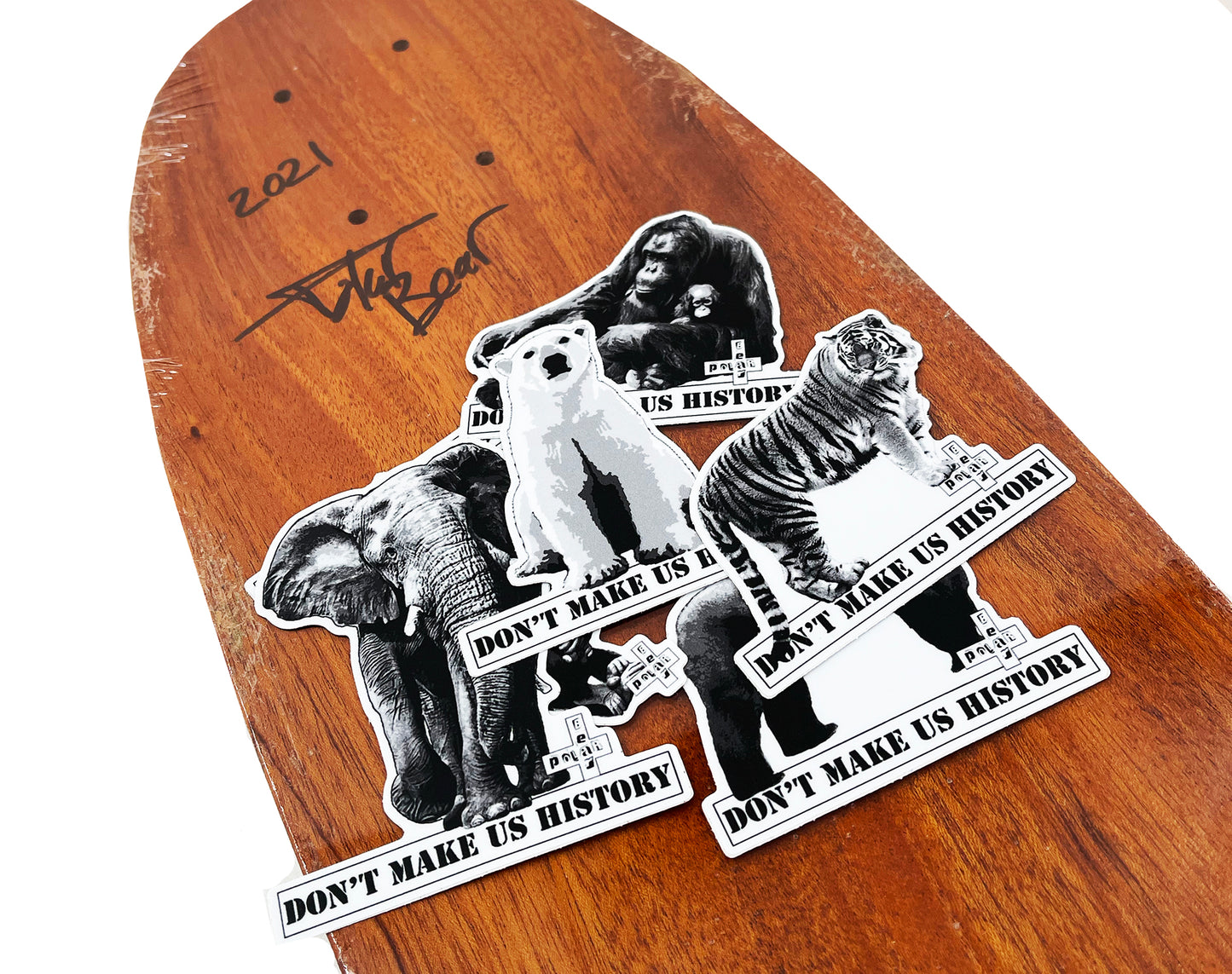 POLAR BEAR STENCILS 'Don't Make Us History' (2021) Original Skateboard Deck