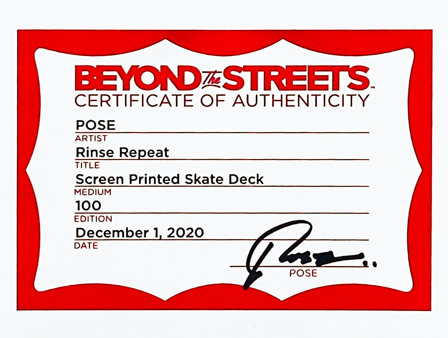 POSE x Beyond the Streets 'Rinse and Repeat' (2021) Skateboard Deck (2)