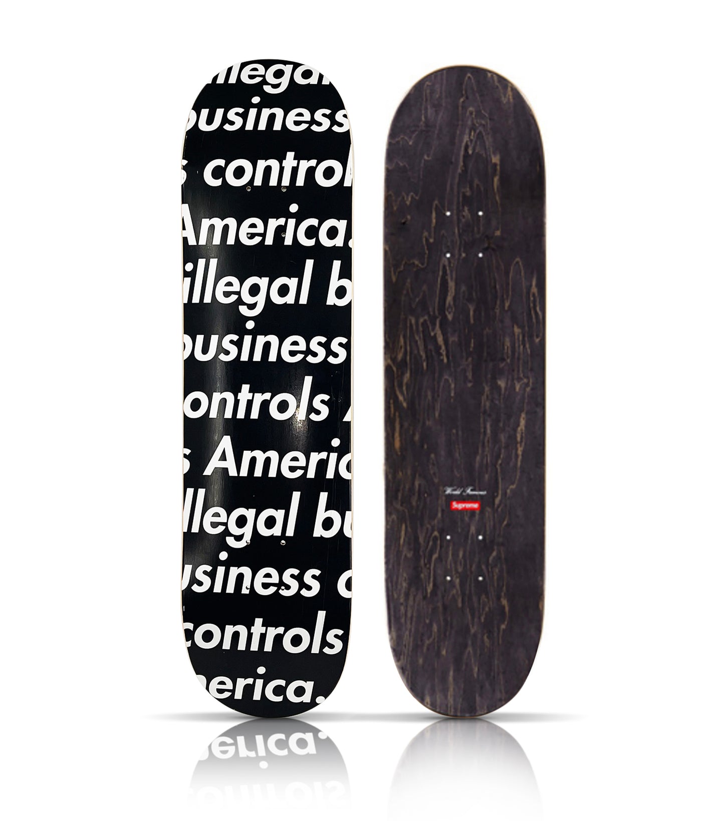 SUPREME 'Illegal Business Controls America' (2017) Quadriptych Skateboard Deck Set
