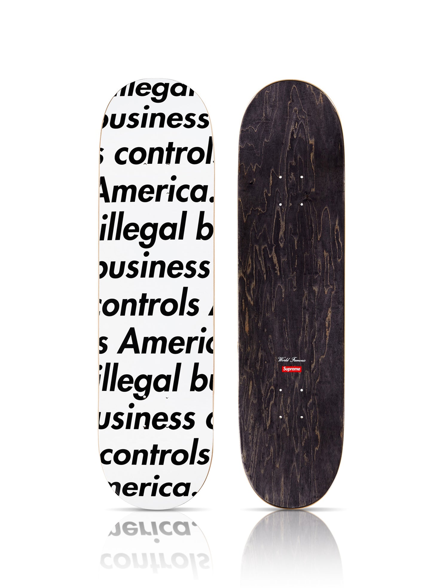 SUPREME 'Illegal Business Controls America' (2017) Quadriptych Skateboard Deck Set