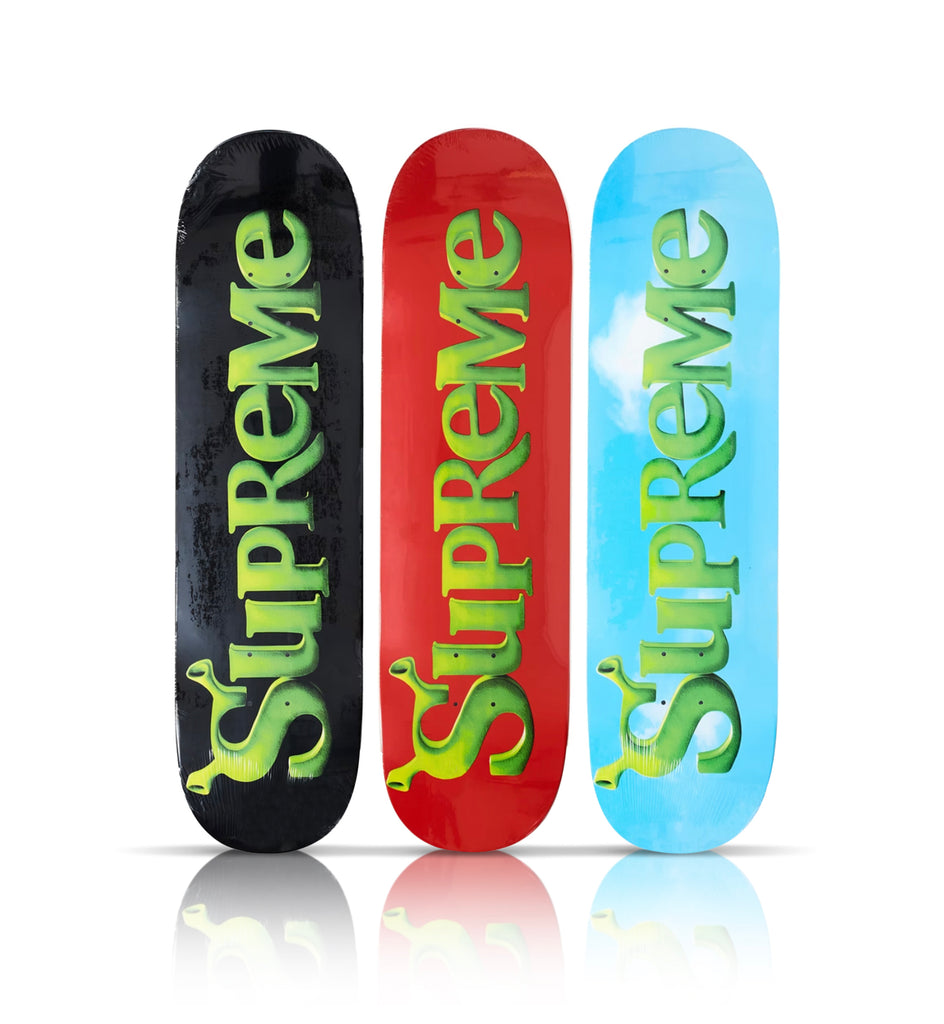 SUPREME 'Shrek' (2021) Triptych Skateboard Deck Set
