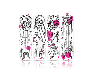 ANDRE SARAIVA 'Ménage à Trois ou Quatre' (2020) Quadriptych Skateboard Deck Set