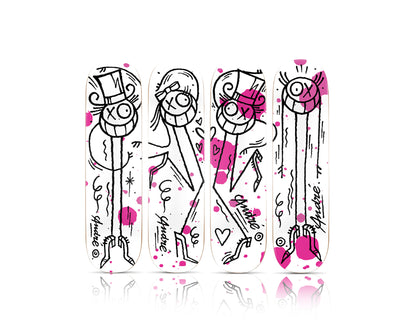 ANDRE SARAIVA 'Ménage à Trois ou Quatre' (2020) Quadriptych Skateboard Deck Set
