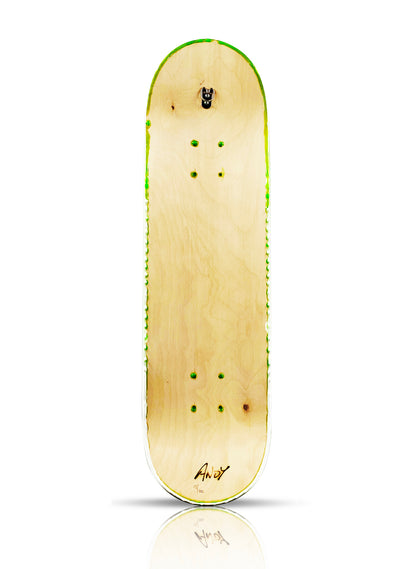 ANDY BLANK 'Neon Lime' (2021) Hand-Poured Tinted Resin Skateboard Deck