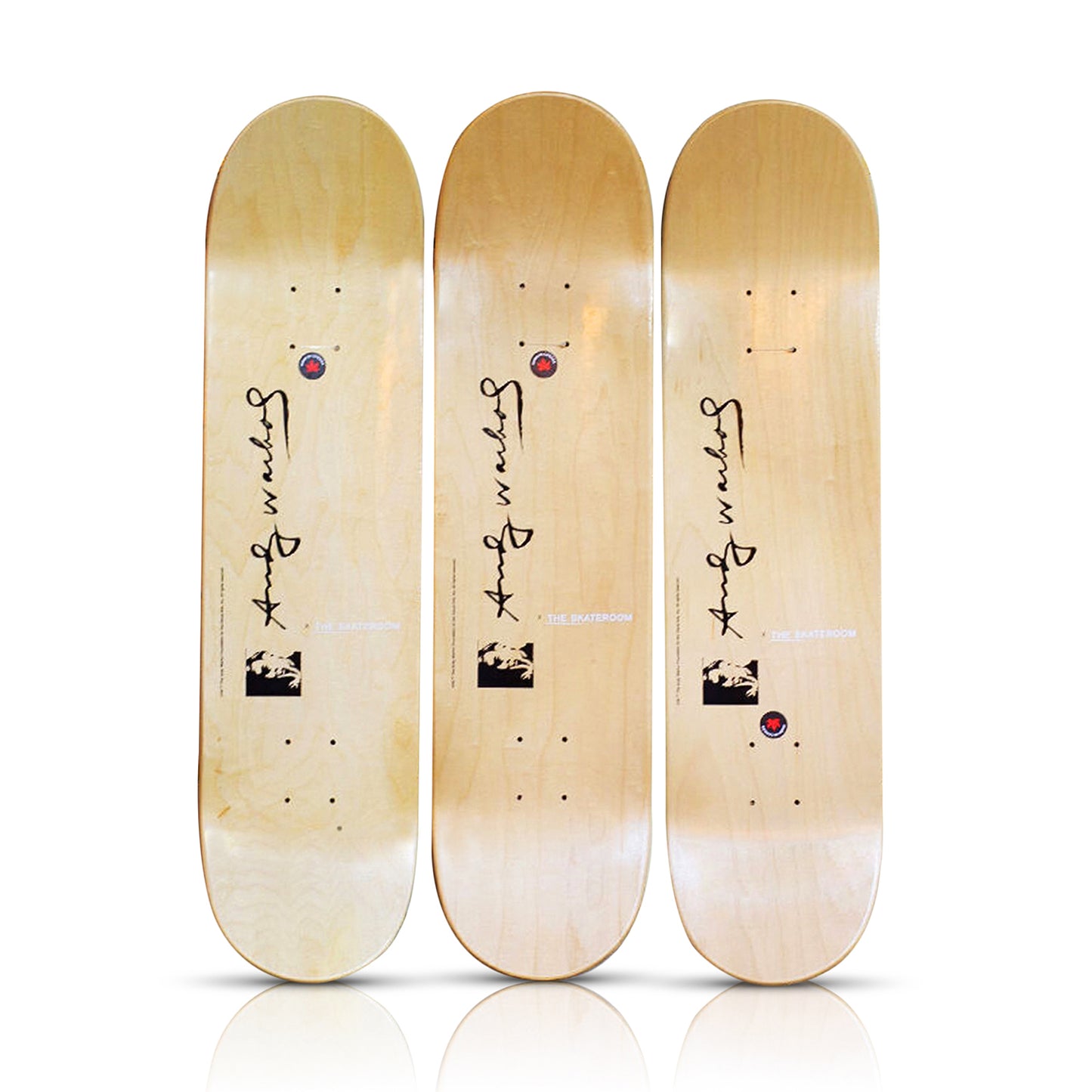 ANDY WARHOL 'Cow' (2022) Triptych Skateboard Deck Set