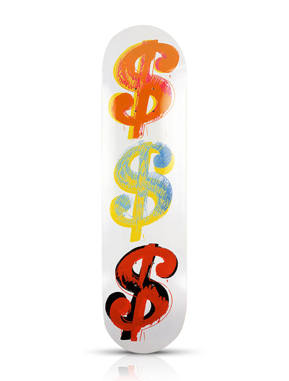 ANDY WARHOL 'Dollar Sign' (2022) Triptych Skateboard Deck Set