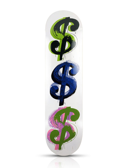 ANDY WARHOL 'Dollar Sign' (2022) Triptych Skateboard Deck Set