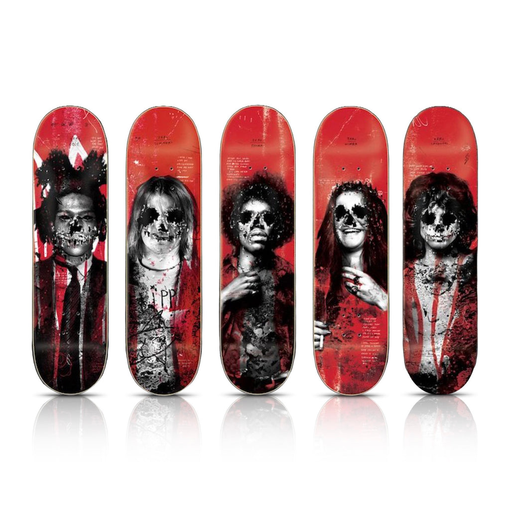 ATTAK x Zero Skateboards 'The 27 Club' (2022) Polyptych Skateboard Deck Set