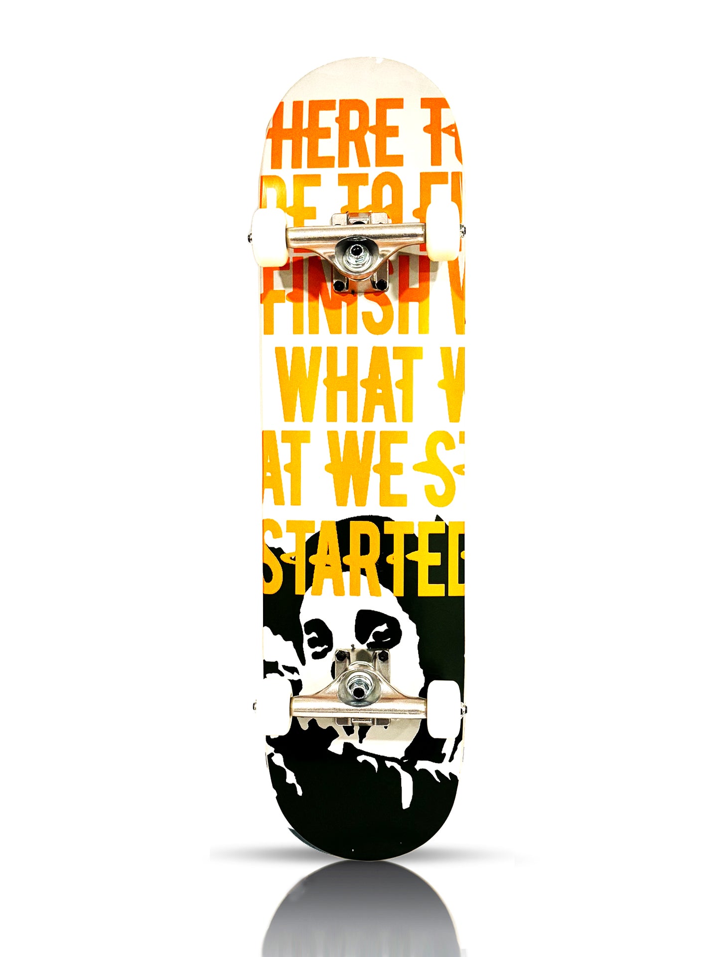 BANKSY x Clown Skateboards 'Manifesto' (2020) Complete Skateboard Deck (orangina)