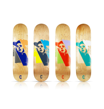 BANKSY x CLOWN SKATEBOARDS x CIRCUS 'Foundation Set' (2021) Quad. Skateboard Deck Set