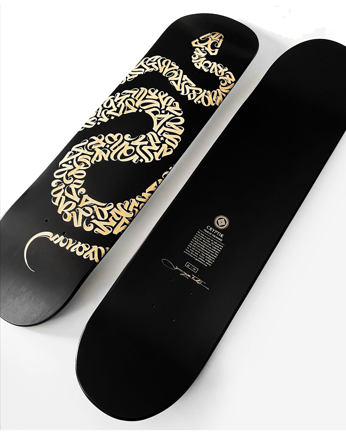 CRYPTIK 'Year of the Snake' (2025) Hand-Signed Skateboard Deck