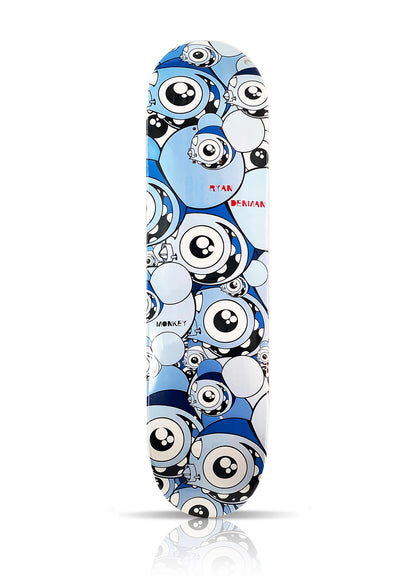 DALEK 'Spacemonkey Wallpaper' (2005) Skateboard Deck (blue)