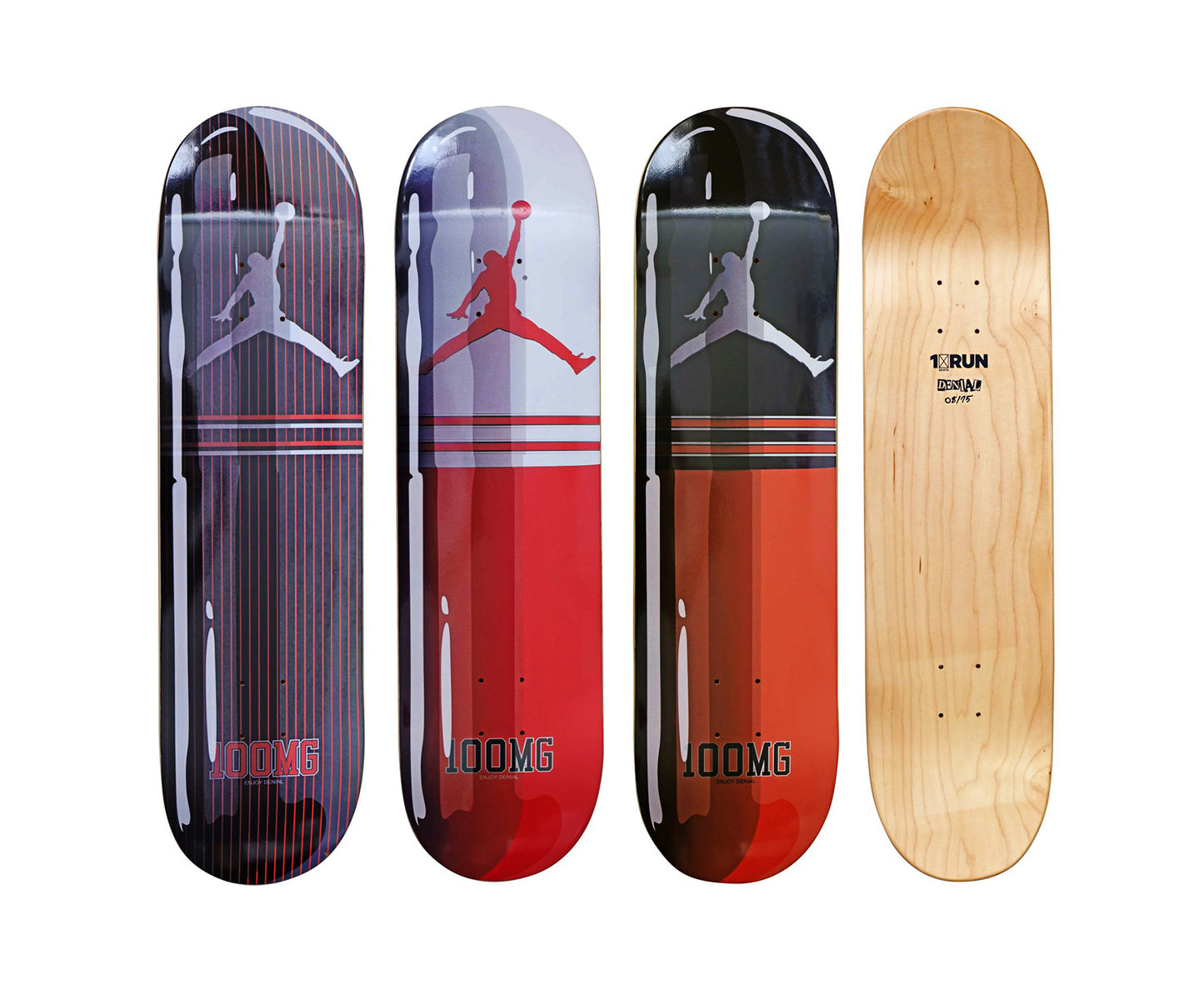 DENIAL x 1xRUN 'Air Jordan' (2021) Triptych Skateboard Deck Set