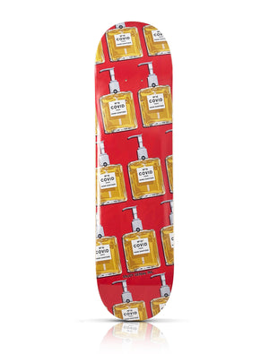 DENIAL x SK8 of the ART 'COVID No. 19' (2023) Skateboard Deck (red)