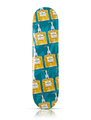 DENIAL x SK8 of the ART 'COVID No. 19' (2023) Skateboard Deck (sarcelle)