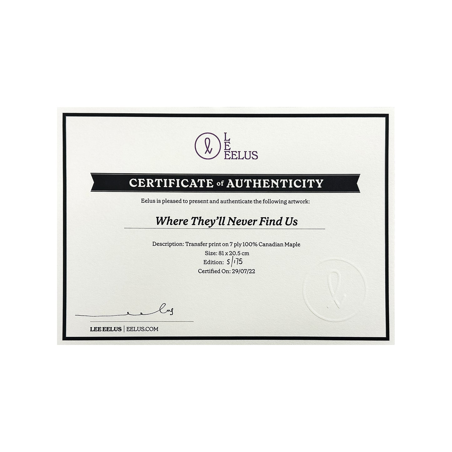 EELUS 'Where They'll Never Find Us' (2023) Skateboard Deck