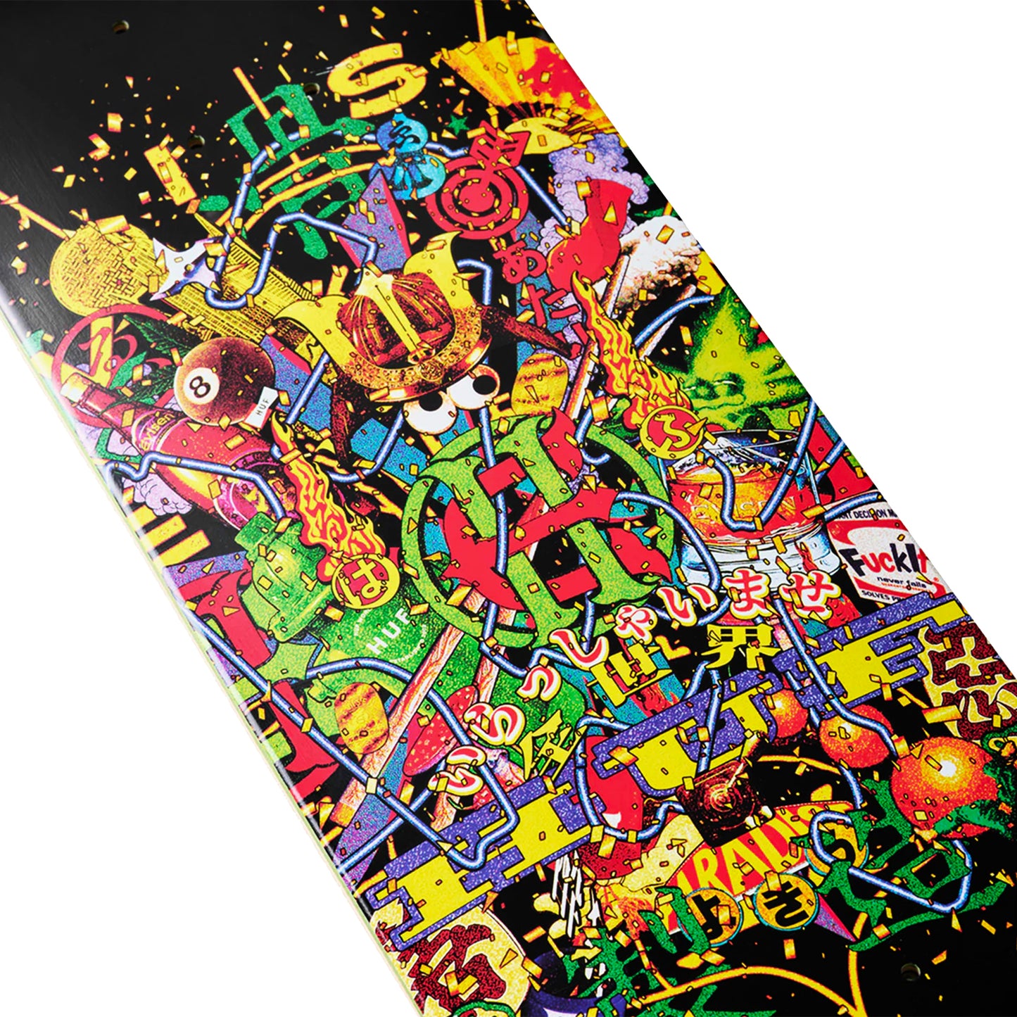 EVISEN x HUF 'Evicity Deck' (2025) Shaped Skateboard Deck