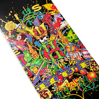 EVISEN x HUF 'Evicity Deck' (2025) Shaped Skateboard Deck