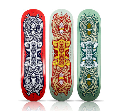 GATS 'Movement' (2021) Hand-Signed Triptych Skateboard Deck Set