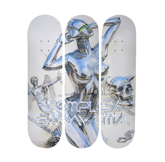 HAJIME SORYAMA x Complex 'Skull' (2024) Triptych Skateboard Deck Set