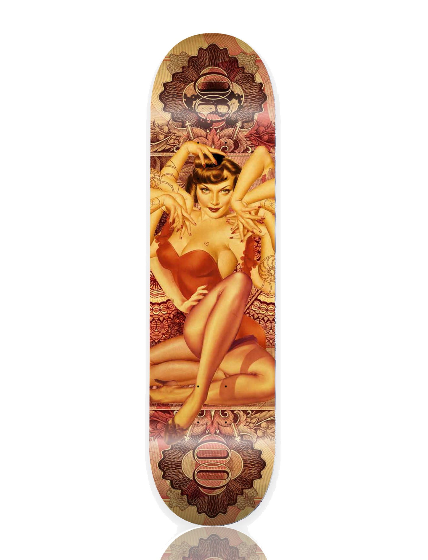 HANDIEDAN 'Heptade' (2025) Hand-Signed Skateboard Deck (sepia)