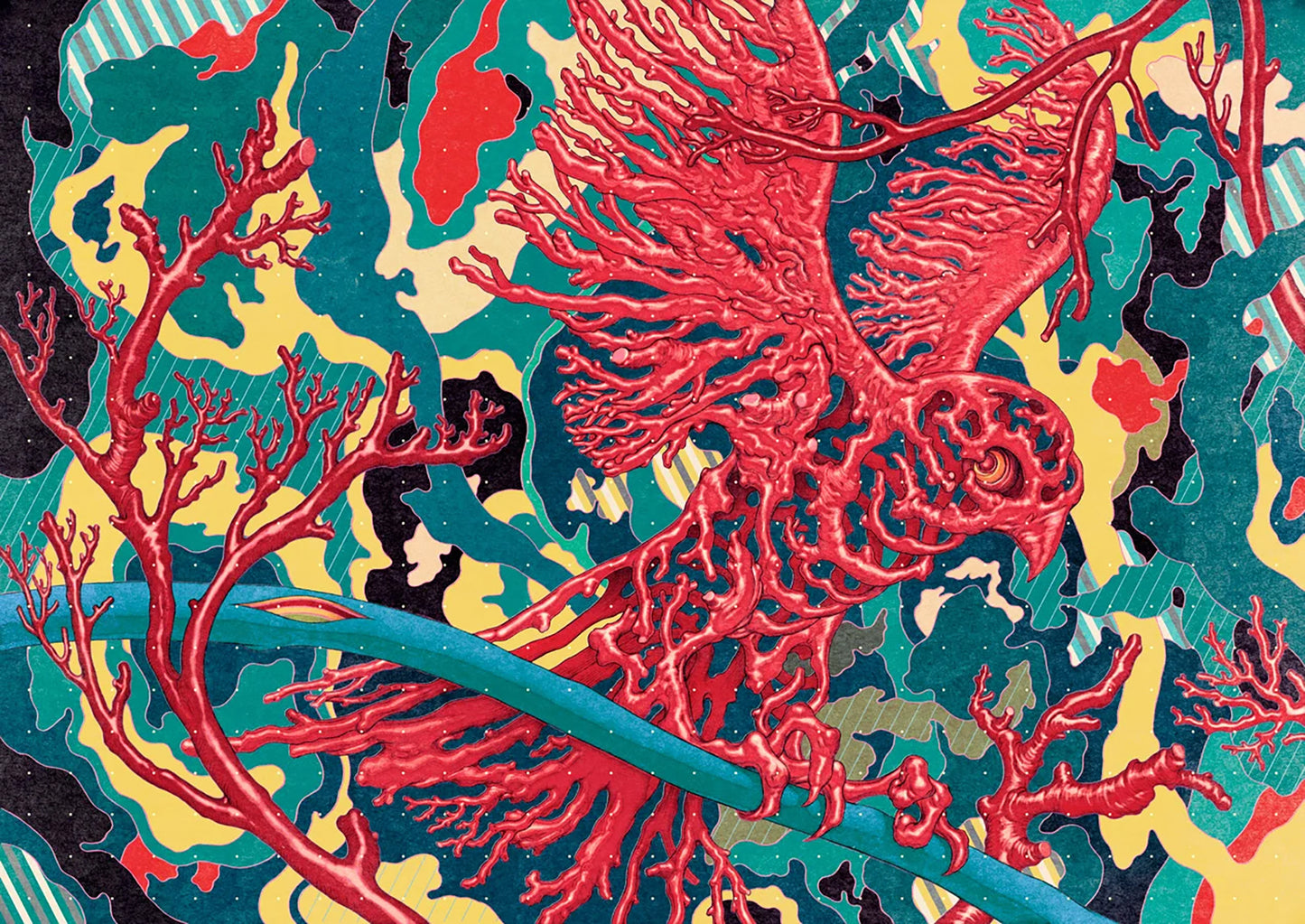 JAMES JEAN x The Hundreds 'Coral Bird' (2014) Skateboard Deck