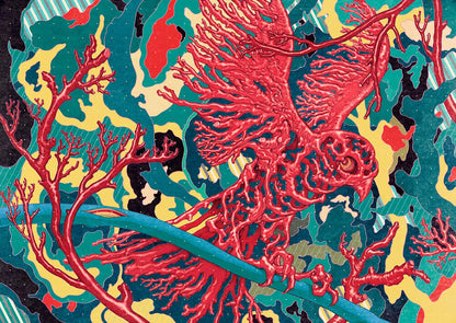 JAMES JEAN x The Hundreds 'Coral Bird' (2014) Skateboard Deck