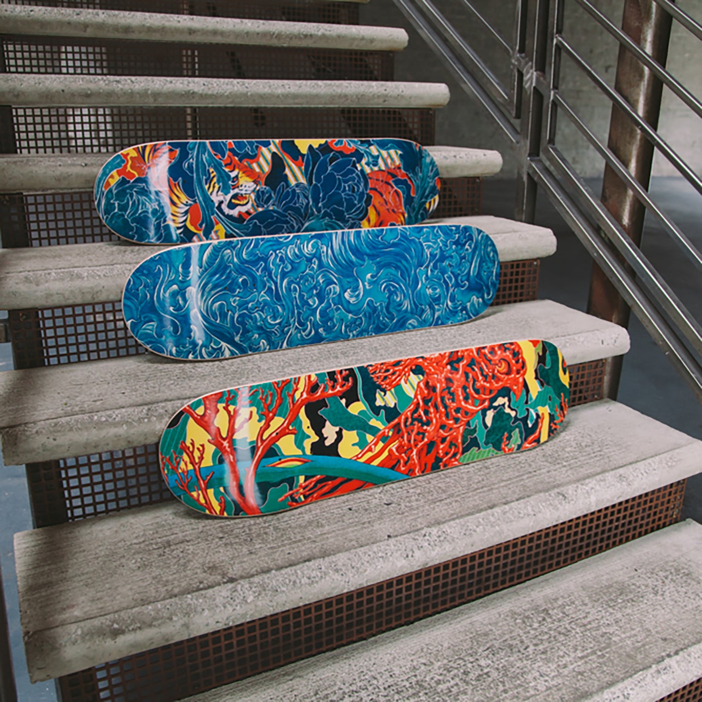 JAMES JEAN x The Hundreds 'Coral Bird' (2014) Skateboard Deck