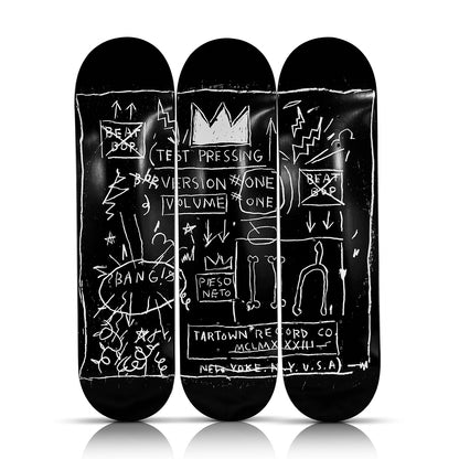 JEAN-MICHEL BASQUIAT 'Beat Bop' (2020) Triptych Skateboard Deck Set