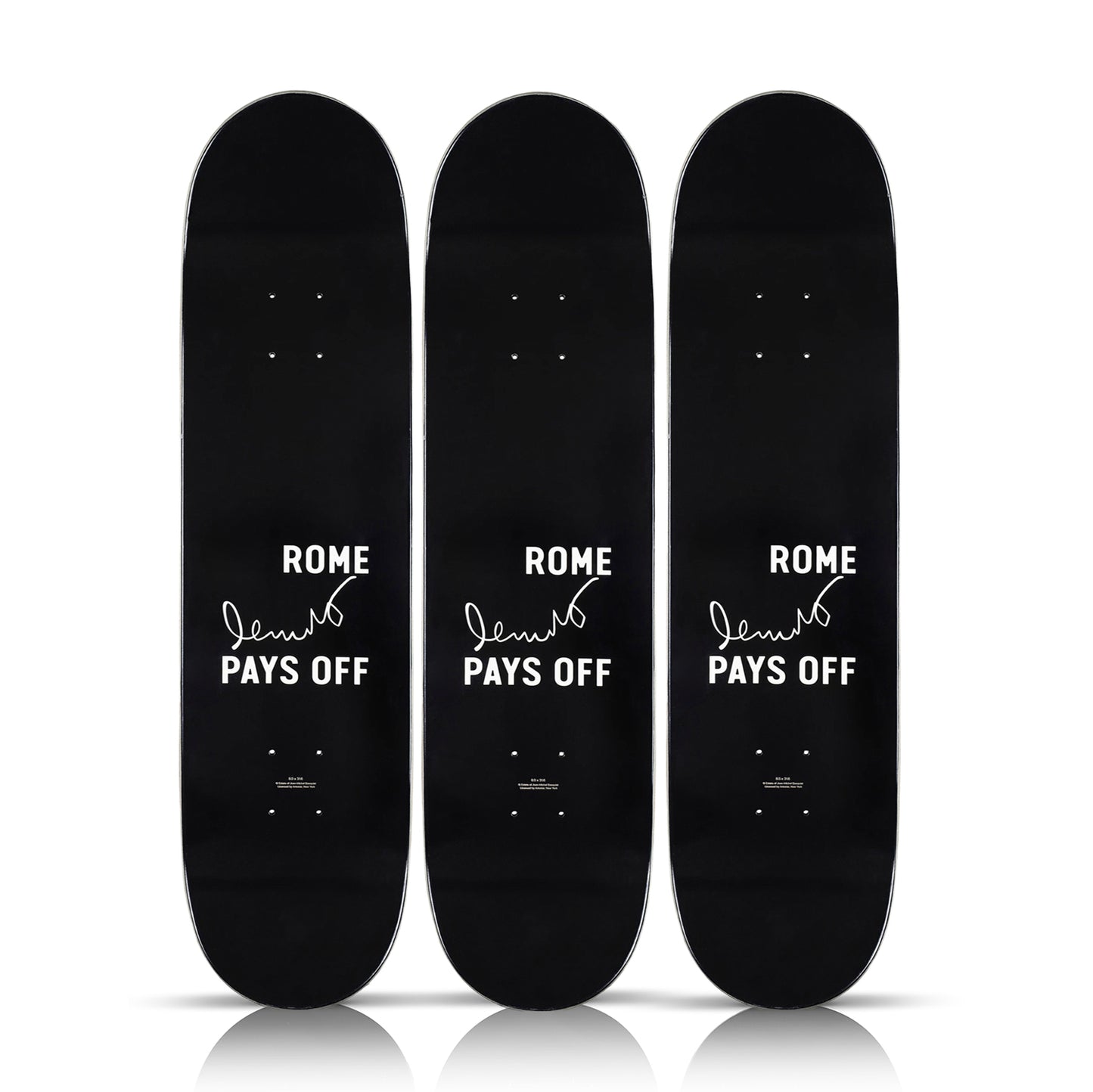 JEAN-MICHEL BASQUIAT 'Beat Bop' (2020) Triptych Skateboard Deck Set