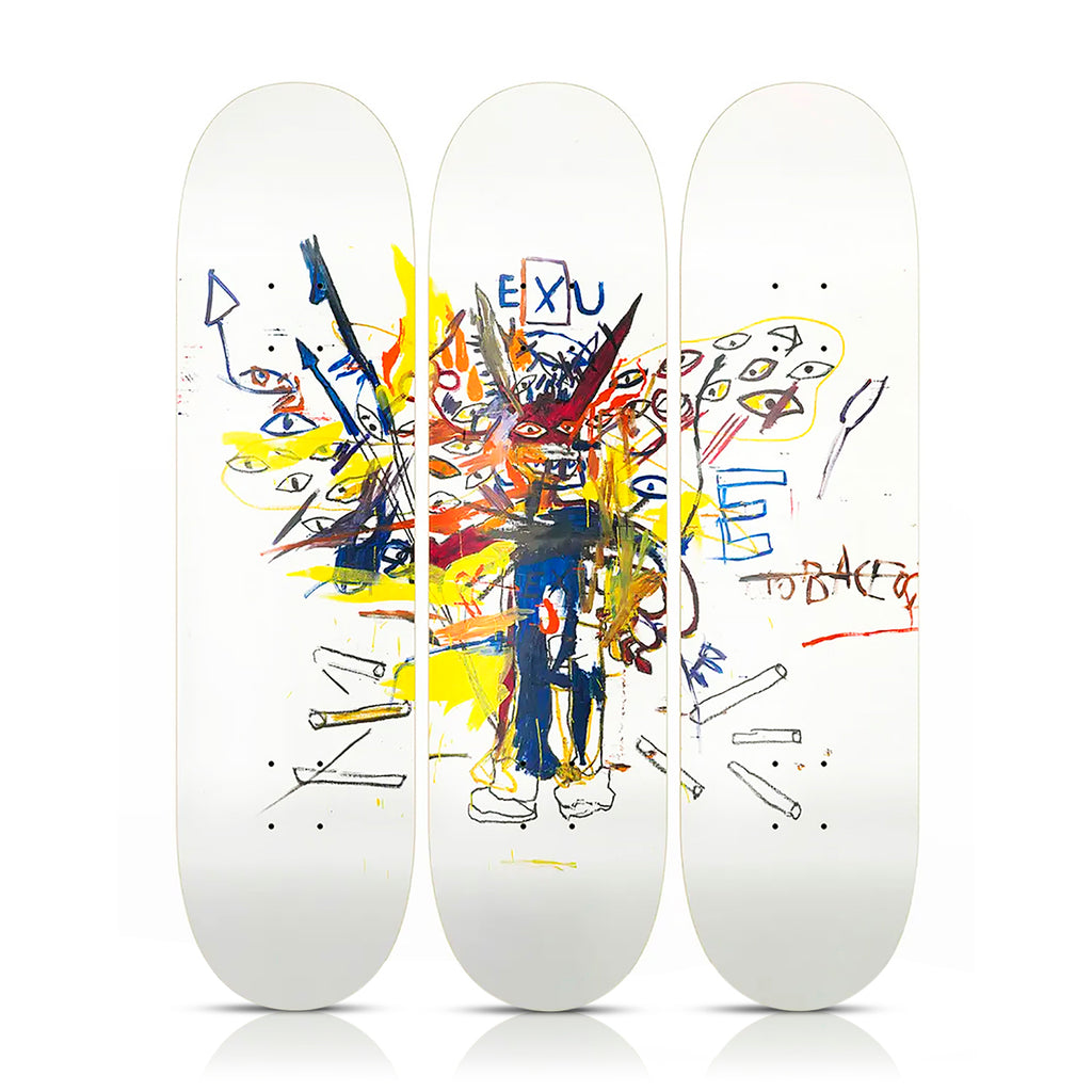 JEAN-MICHEL BASQUIAT 'Exu' (1988) Triptych Skateboard Deck Set