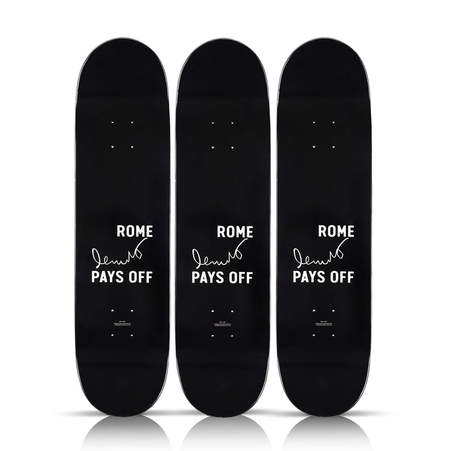 JEAN-MICHEL BASQUIAT 'Untitled (Head)' (2020) Triptych Skateboard Deck Set