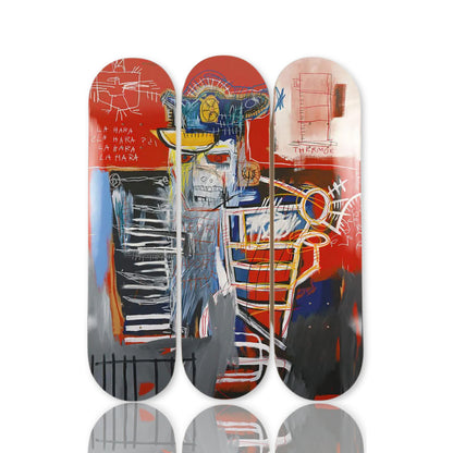 JEAN-MICHEL BASQUIAT 'La Hara' (2022) Triptych Skateboard Deck Set