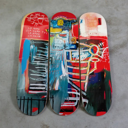JEAN-MICHEL BASQUIAT 'La Hara' (2022) Triptych Skateboard Deck Set