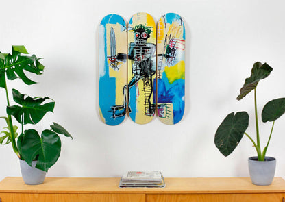 JEAN-MICHEL BASQUIAT 'Warrior' (2023) Triptych Skateboard Deck Set