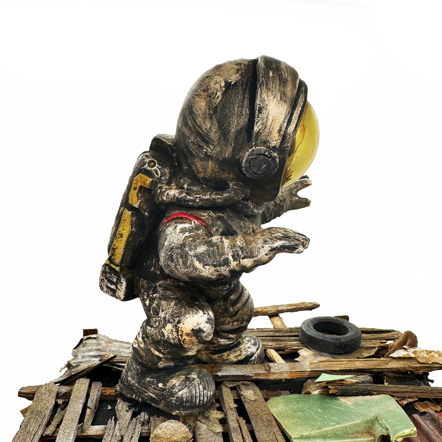 JEFF GILLETTE 'Sk8 Astronaut Slum' (2024) Hand-Painted Designer Art Sculpture