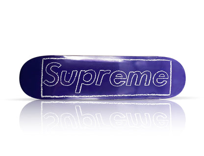 KAWS x SUPREME 'Chalk Logo' (2021) Skateboard Deck (violet)