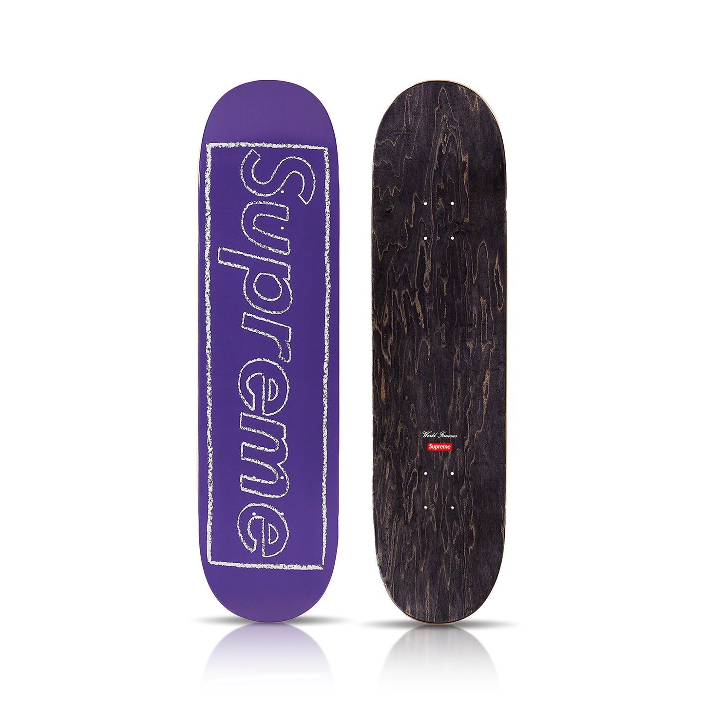 KAWS x SUPREME 'Chalk Logo' (2021) Skateboard Deck (violet)