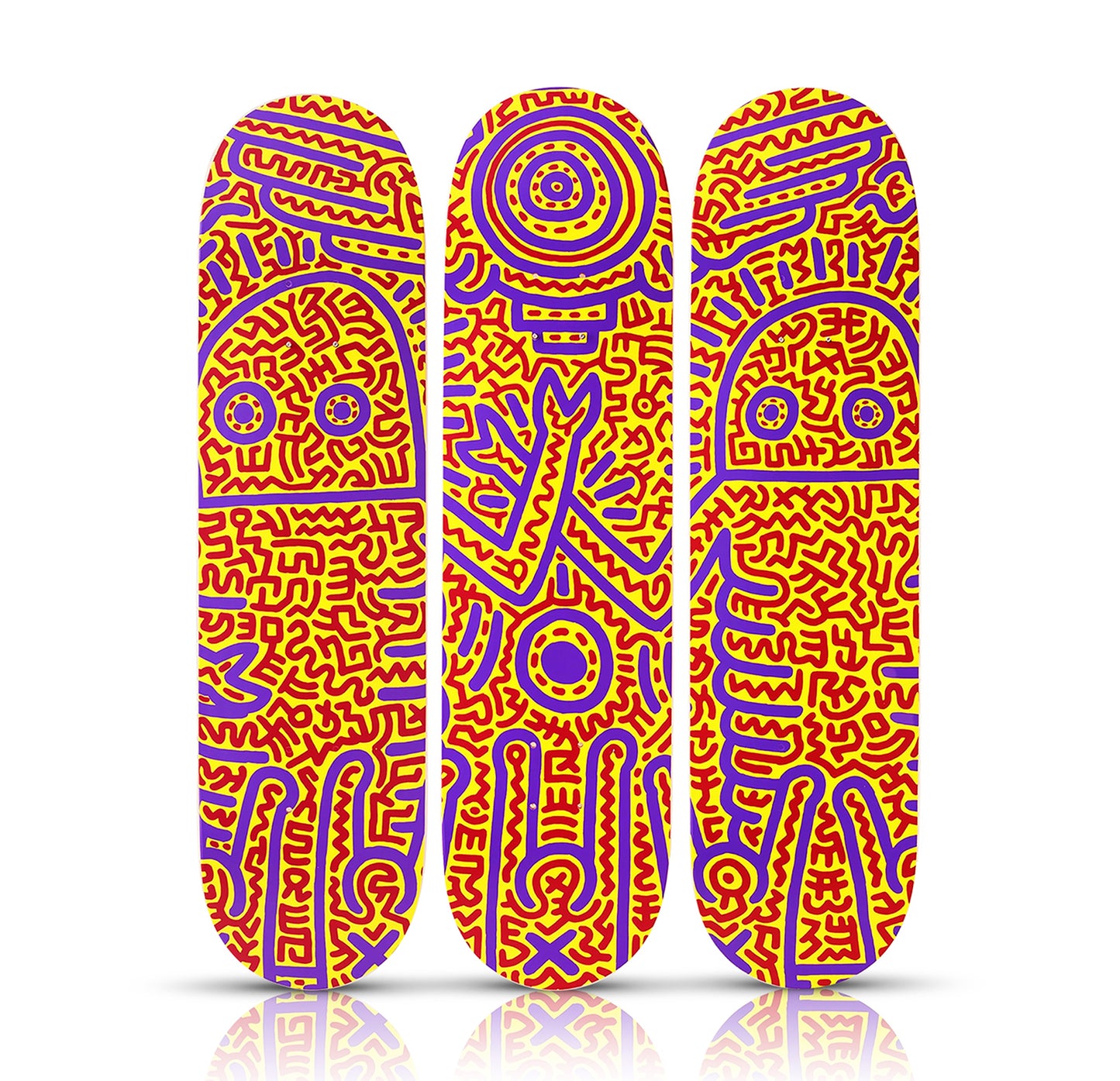 KEITH HARING '1984' (2022) Triptych Skateboard Deck Set