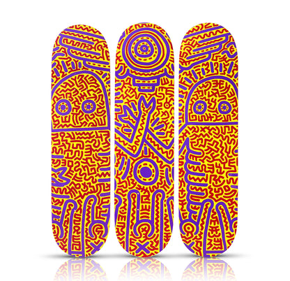 KEITH HARING '1984' (2022) Triptych Skateboard Deck Set