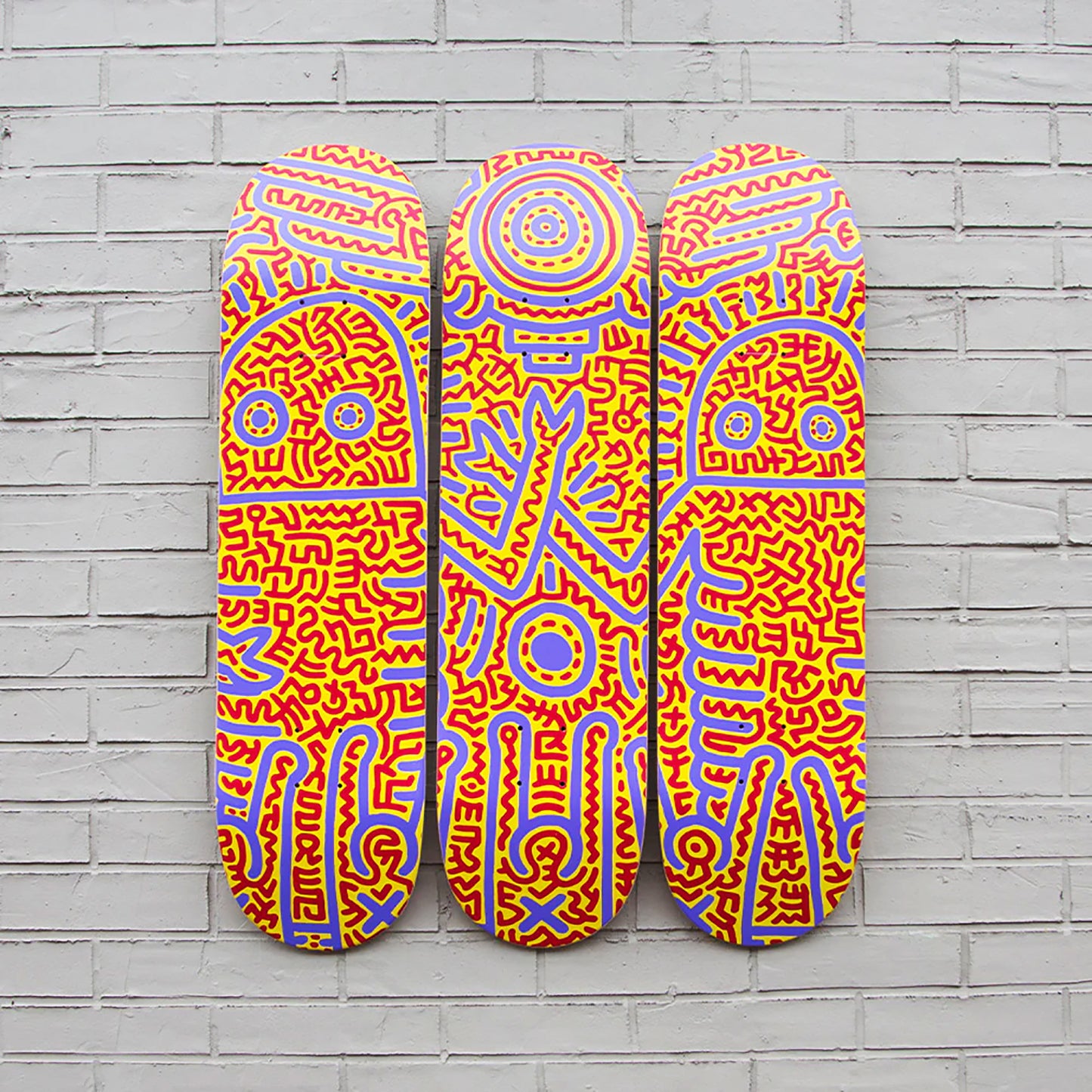 KEITH HARING '1984' (2022) Triptych Skateboard Deck Set