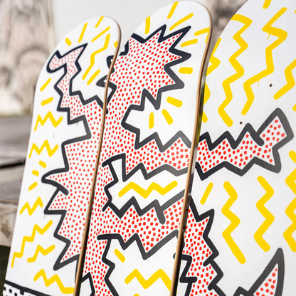 KEITH HARING 'Electric' (2022) Triptych Skateboard Deck Set