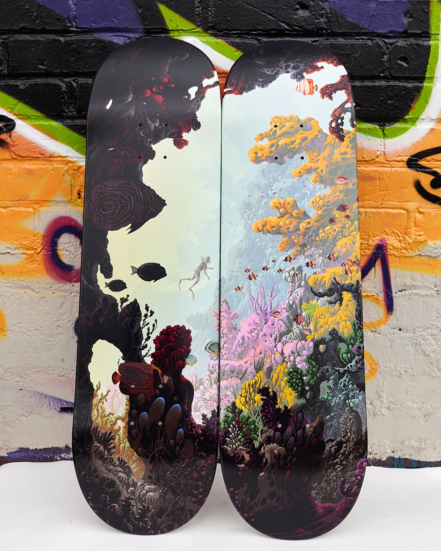 KILIAN ENG x Pangeaseed 'A Dream of the Reef' (2023) Diptych Skateboard Deck Set