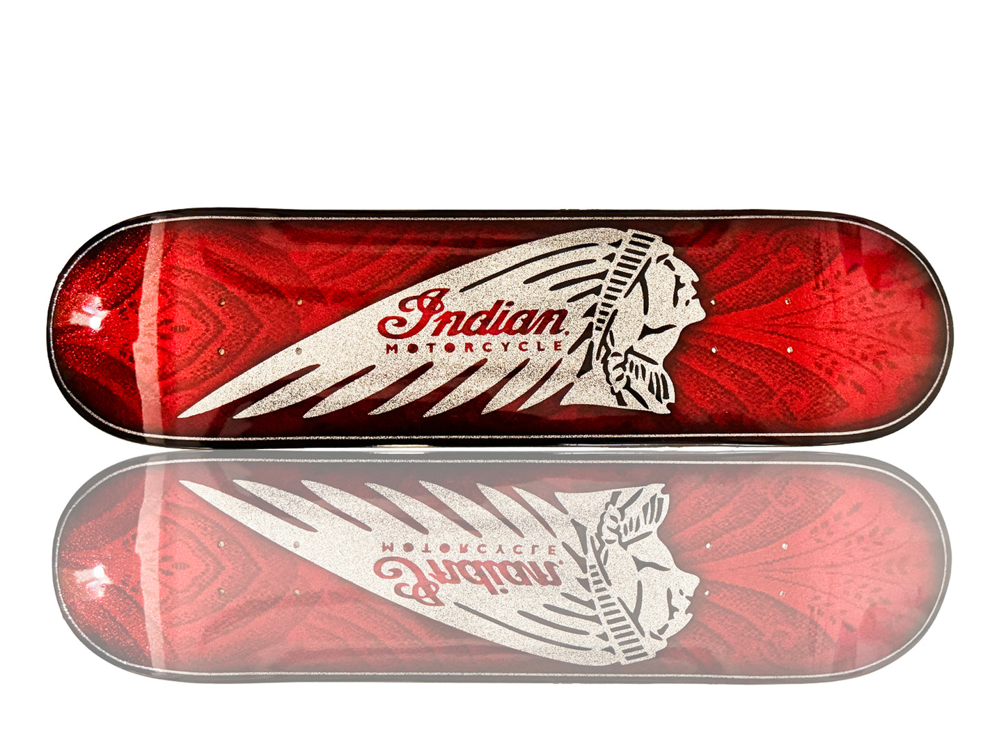 KRZYSZTOF KRYSTEK 'Indian Motorcycles #2' (2024) Original on Skateboard Deck